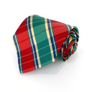 VTG Jos A Bank Executive Collection Holiday Tartan Plaid Necktie 3.75" 55" USA